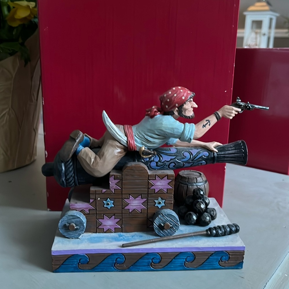 Disney Jim Shore Pirate on a Cannon